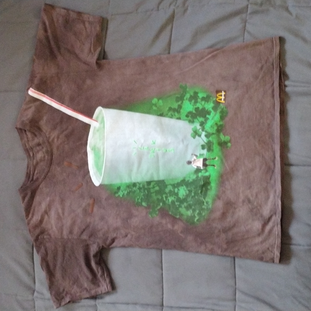 Travis Scott cactus jack McDonald's shamrock shake and McRib t-shirt large